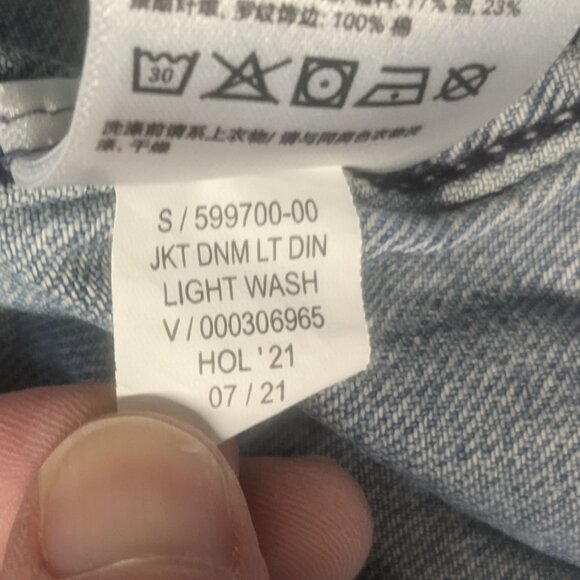 Baby Icon Denim Hoodie Jacket babyGAP Size 4 Denim and Light Heather Grey - Picture 5 of 9